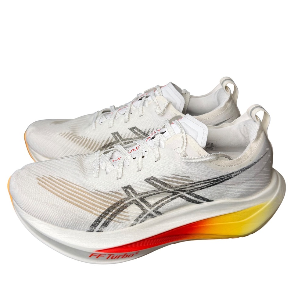 ASICS MEGABLAST White Orange Glow 1013A170 Men's Size 9.5 Running Shoes